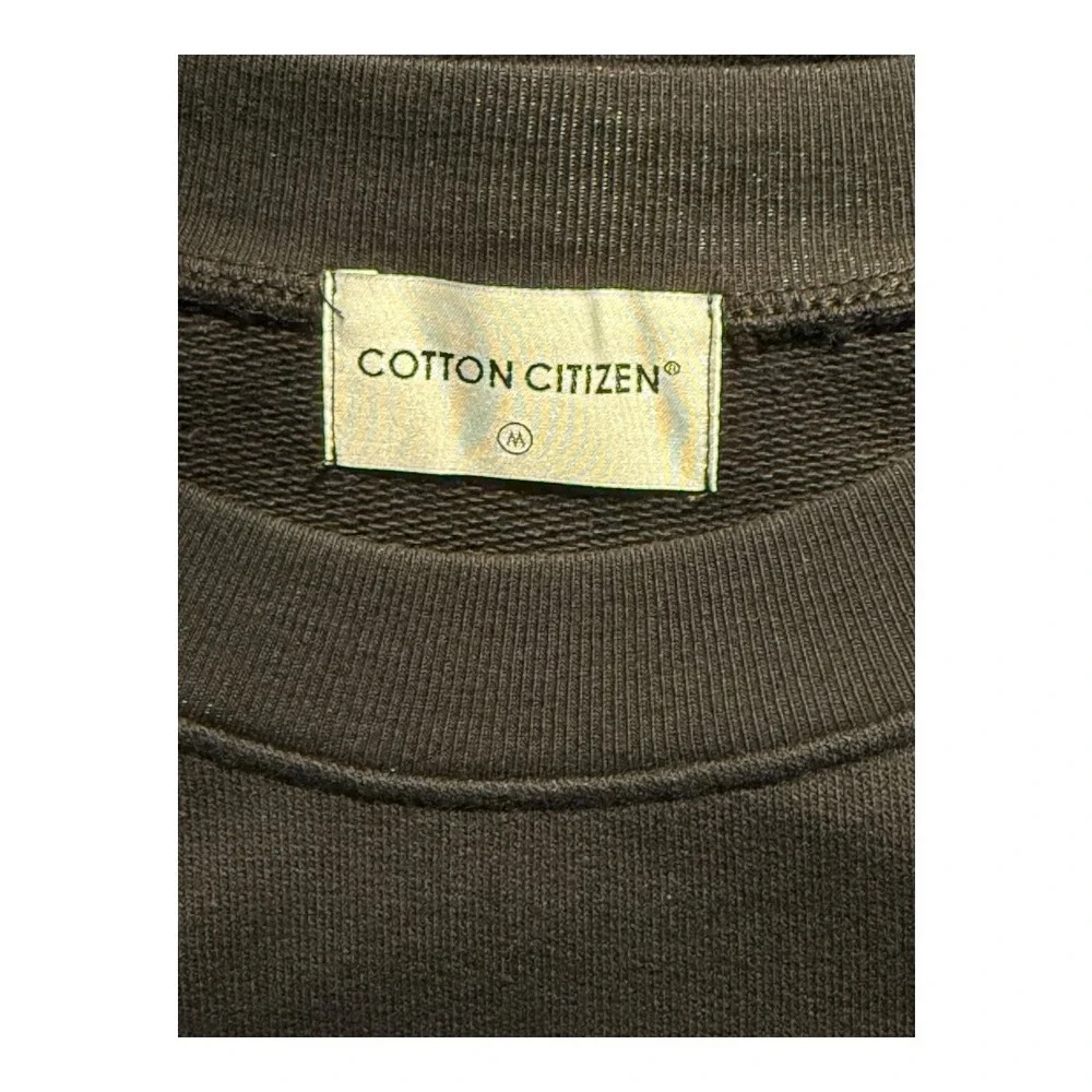 Cotton Citizen Crew‎ Neck Sweatshirt Pullover Long Sleeve Black Mens Size Medium - Picture 4 of 8